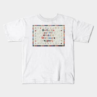 Grandma's Eggnog Warning (full) Kids T-Shirt